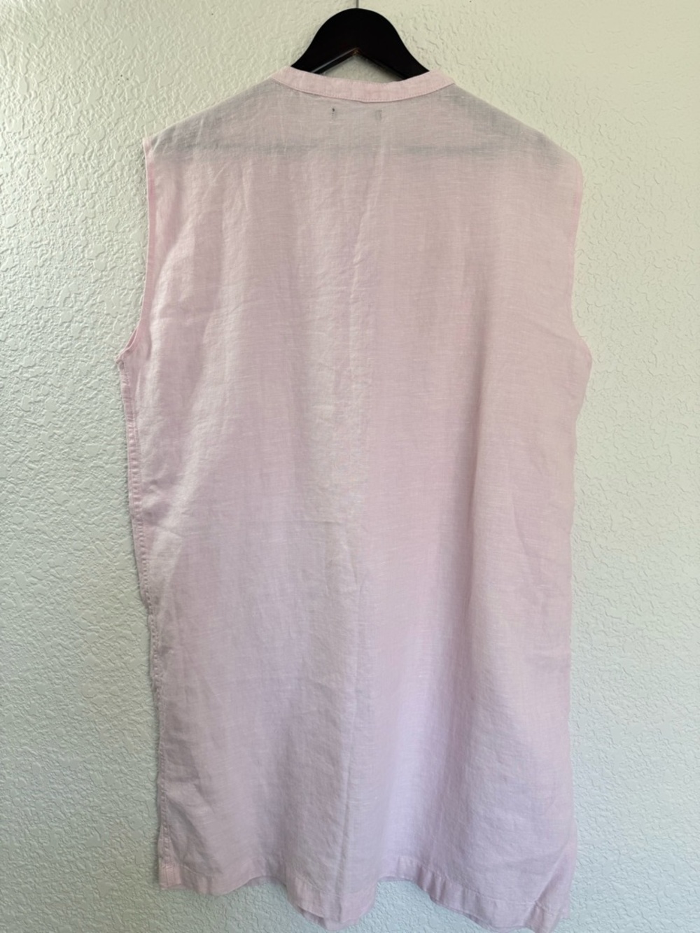 Saks Fifth Avenue Pink Linen Shift Dress | Resort Chic Summer | Size L - Picture 8 of 11